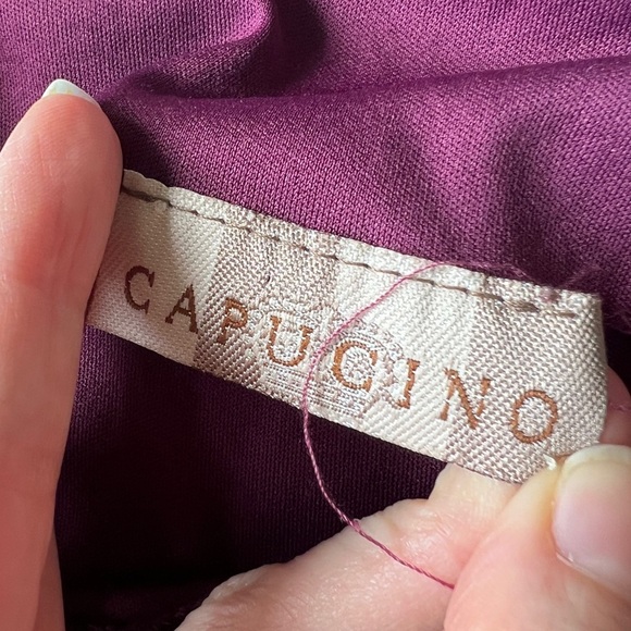 Vintage 90s Capucino Womens Multicolour Burgundy Mesh Detail Tank Top Medium - Picture 5 of 9